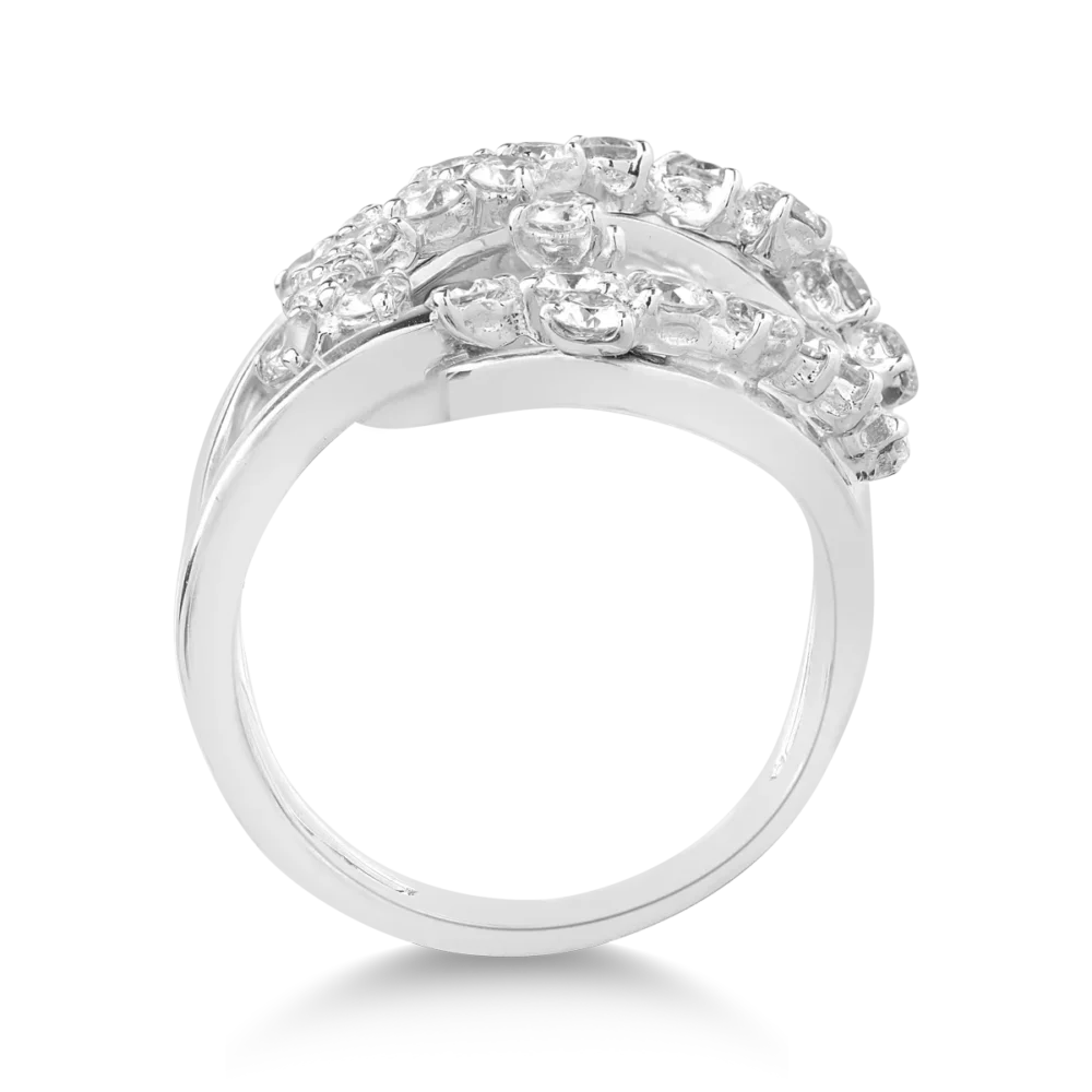 Inel din aur alb cu diamante de 1.37ct - imagine 2