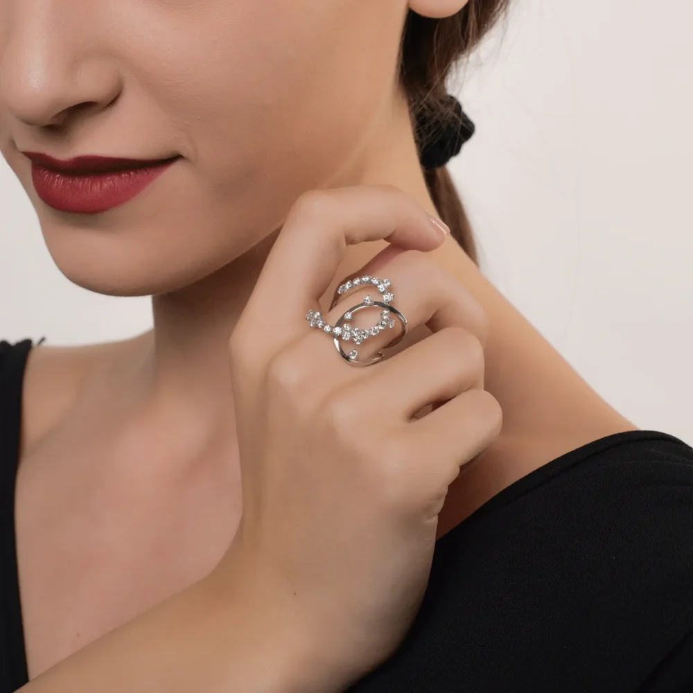 Inel din aur alb cu diamante de 1.37ct - imagine 4