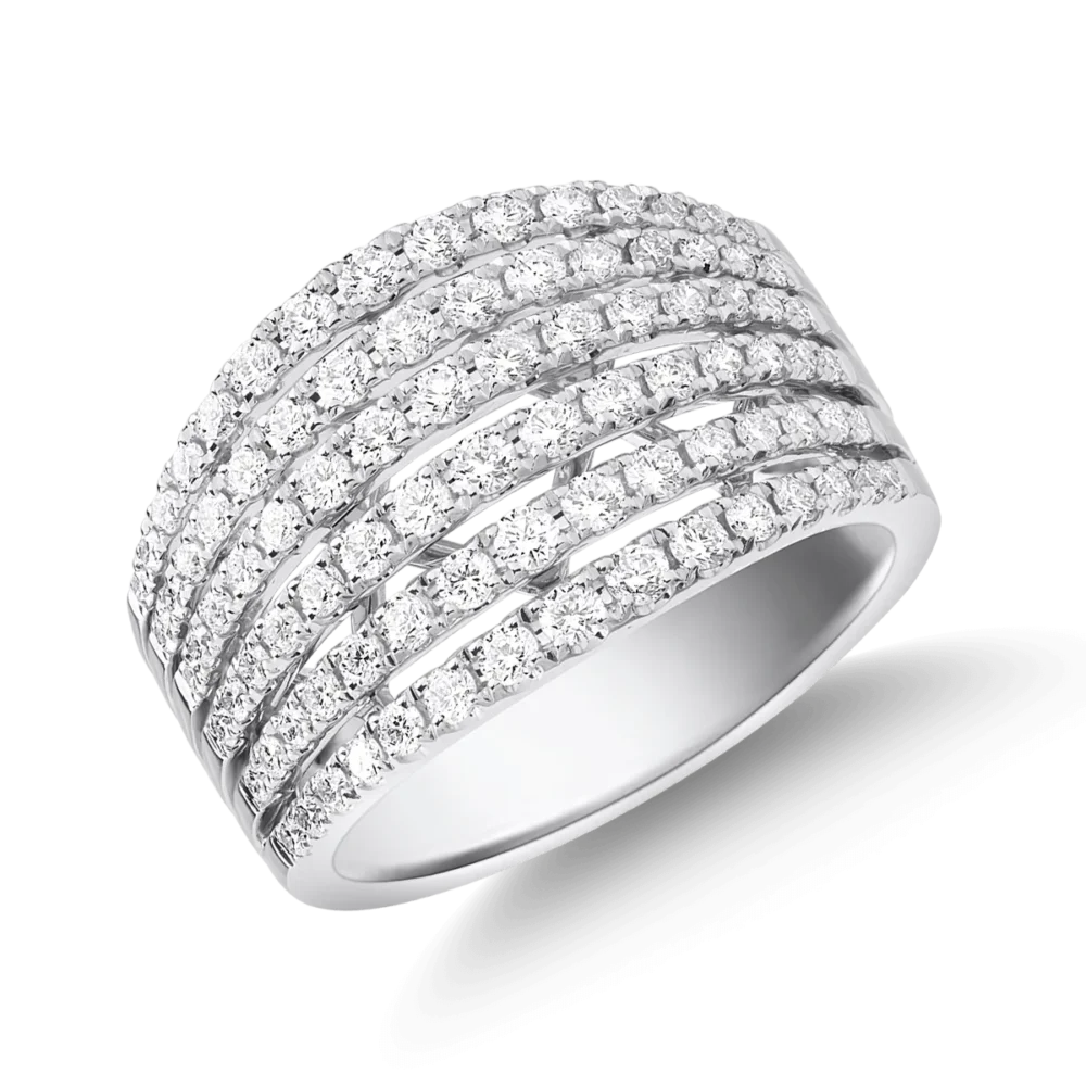 Inel din aur alb cu diamante de 1.455ct