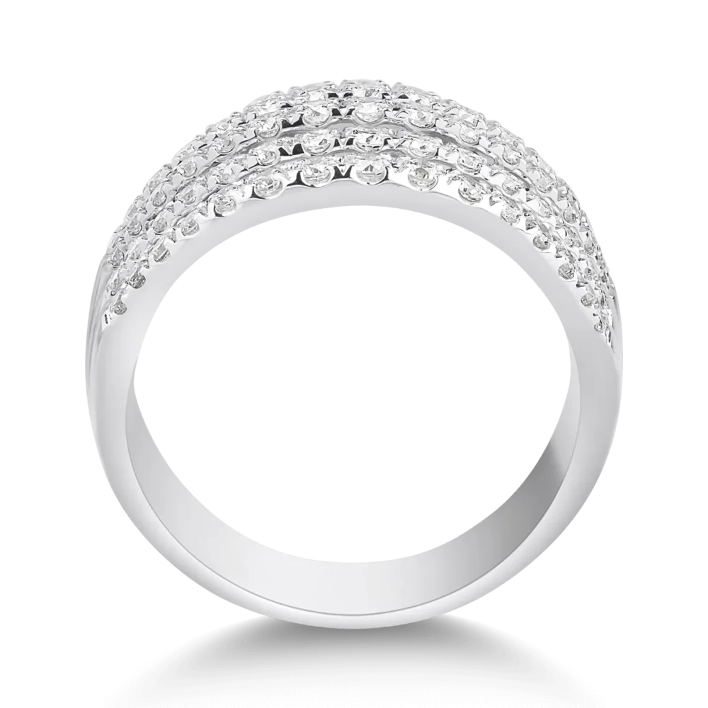 Inel din aur alb cu diamante de 1.455ct - imagine 2
