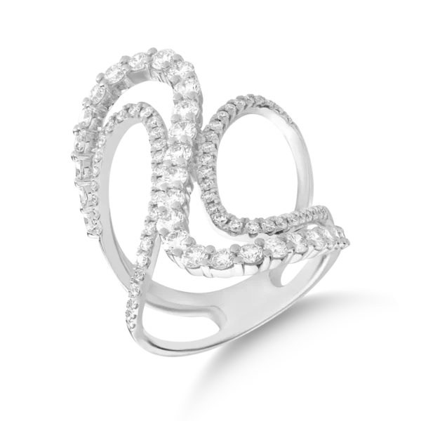 Inel din aur alb cu diamante de 1.65ct