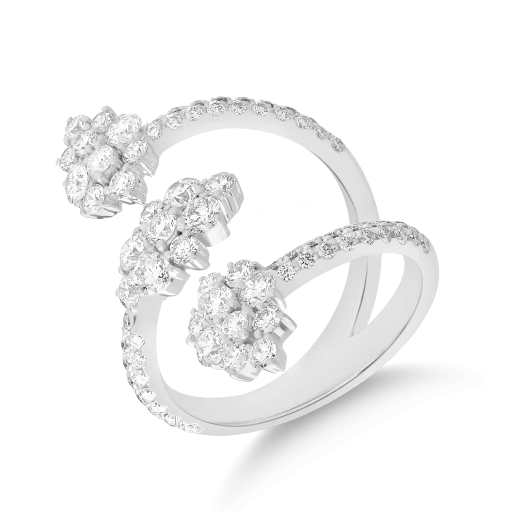 Inel din aur alb cu diamante de 1.88ct