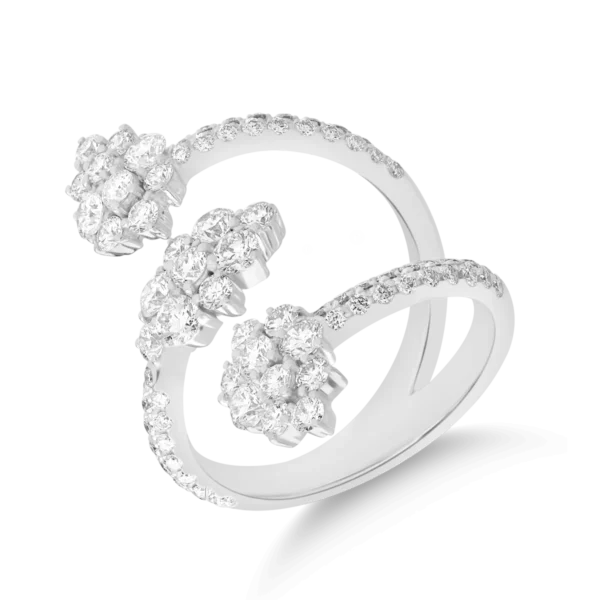 Inel din aur alb cu diamante de 1.88ct