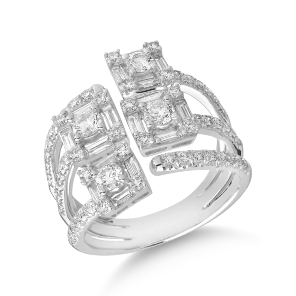 Inel din aur alb cu diamante de 1.92ct