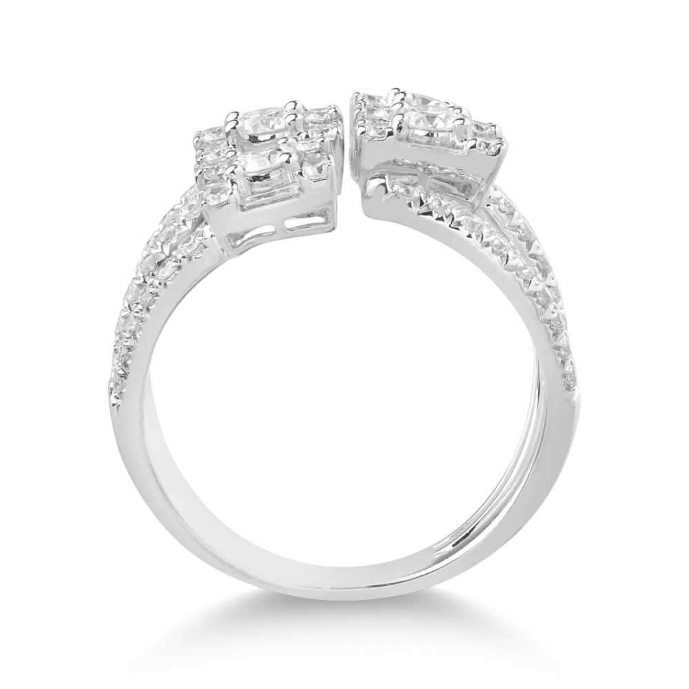 Inel din aur alb cu diamante de 1.92ct - imagine 2