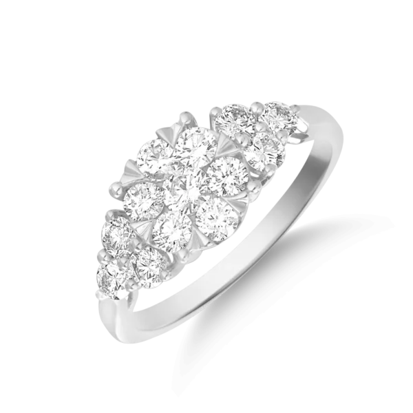 Inel din aur alb cu diamante de 1ct