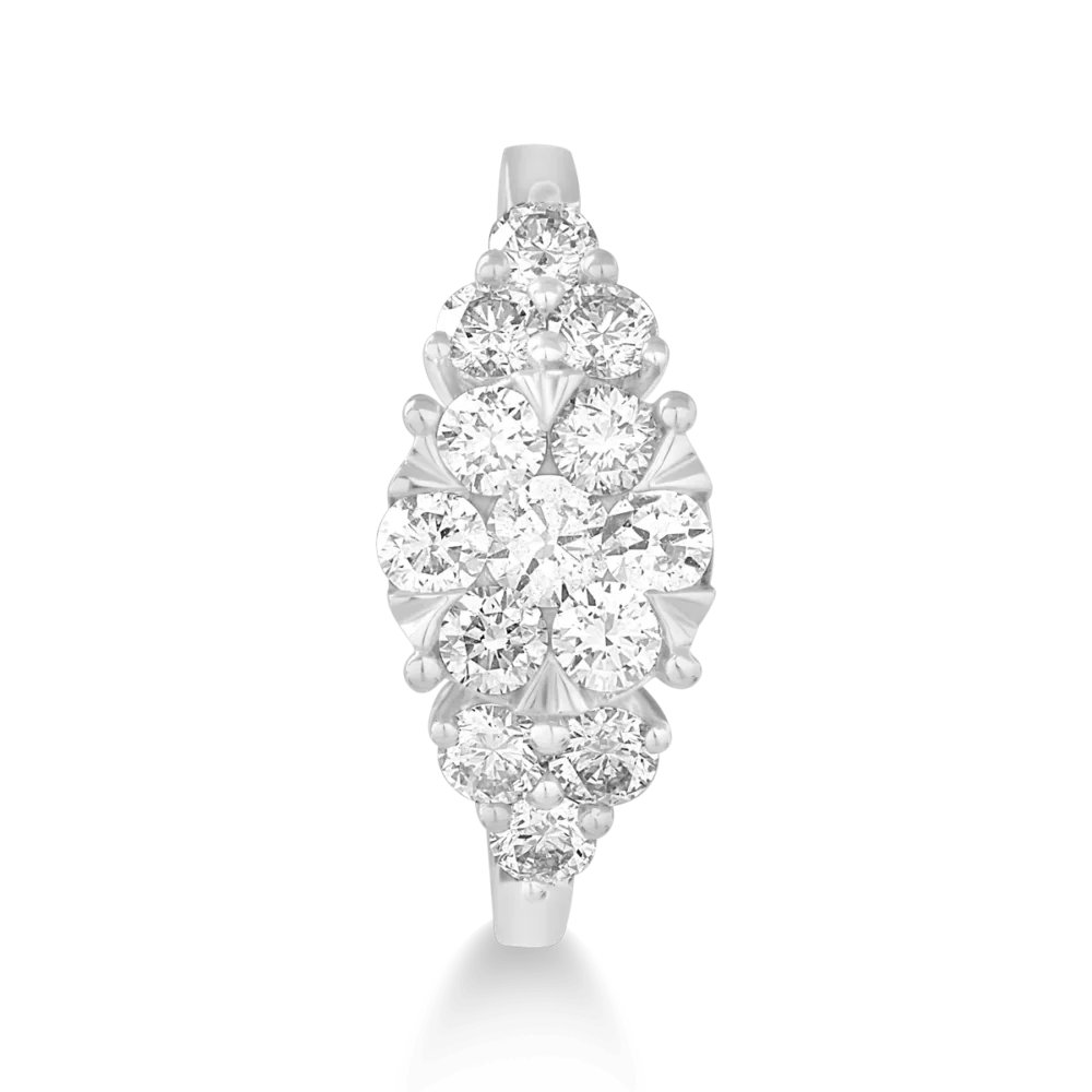 Inel din aur alb cu diamante de 1ct - imagine 3