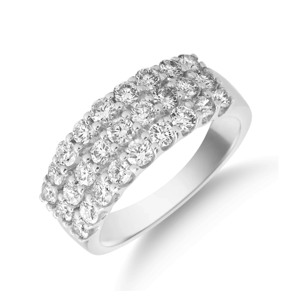 Inel din aur alb cu diamante de 1ct