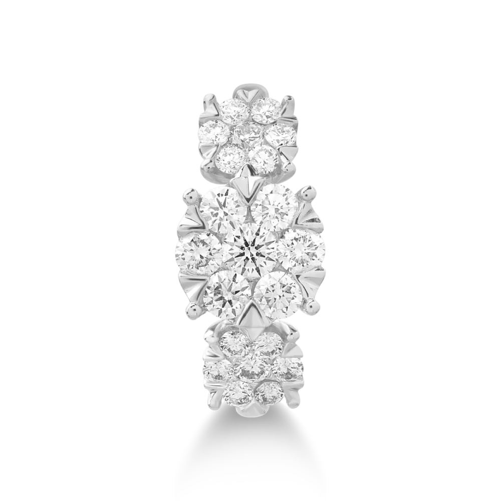 Inel din aur alb cu diamante de 1ct - imagine 3