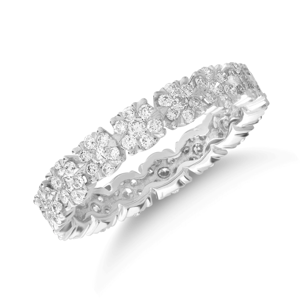 Inel din aur alb cu diamante de 1ct