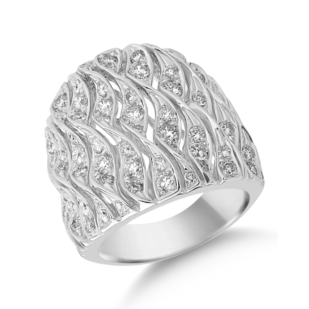 Inel din aur alb cu diamante de 2.60ct