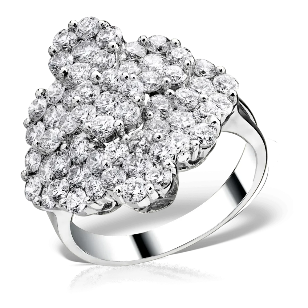 Inel din aur alb cu diamante de 2.94ct