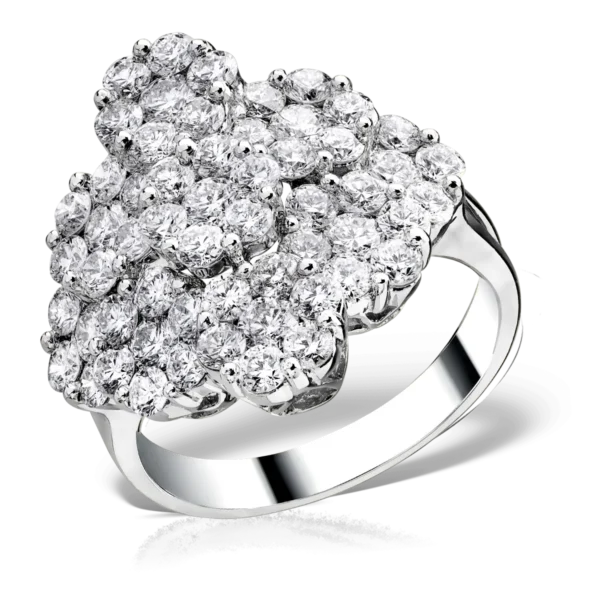 Inel din aur alb cu diamante de 2.94ct