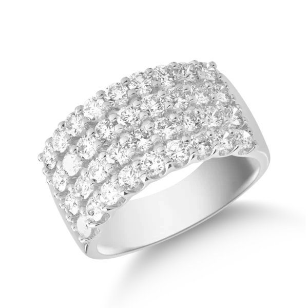 Inel din aur alb cu diamante de 2ct