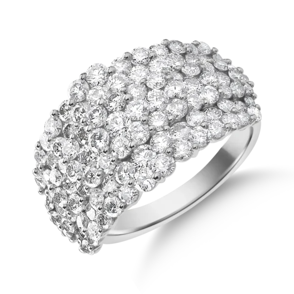 Inel din aur alb cu diamante de 3.6ct