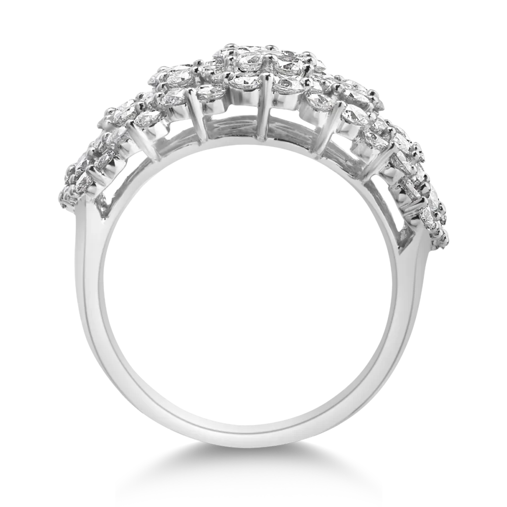 Inel din aur alb cu diamante de 3.6ct - imagine 2