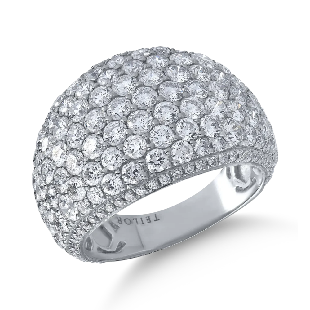 Inel din aur alb cu diamante de 4.23ct