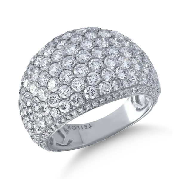 Inel din aur alb cu diamante de 4.23ct