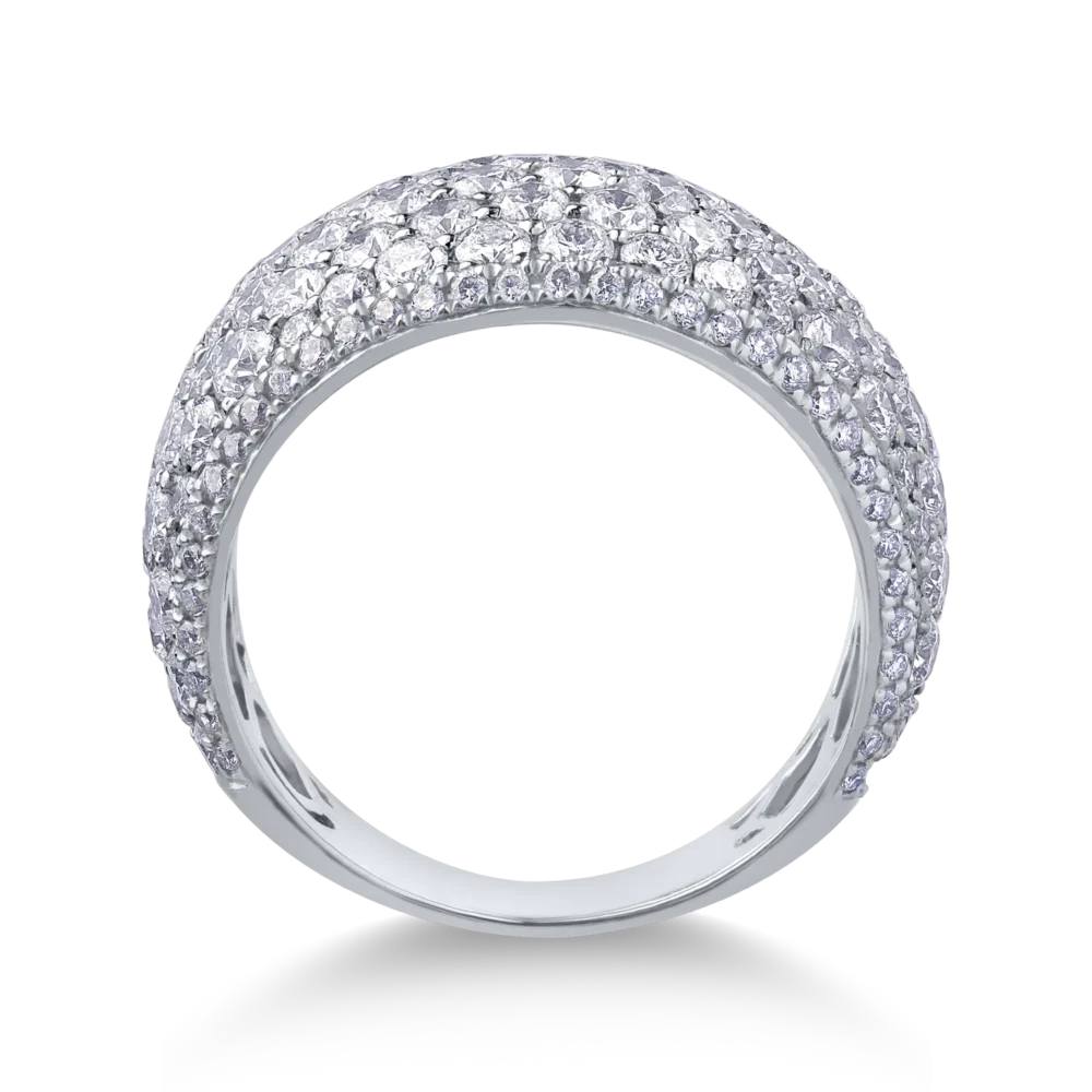 Inel din aur alb cu diamante de 4.23ct - imagine 2