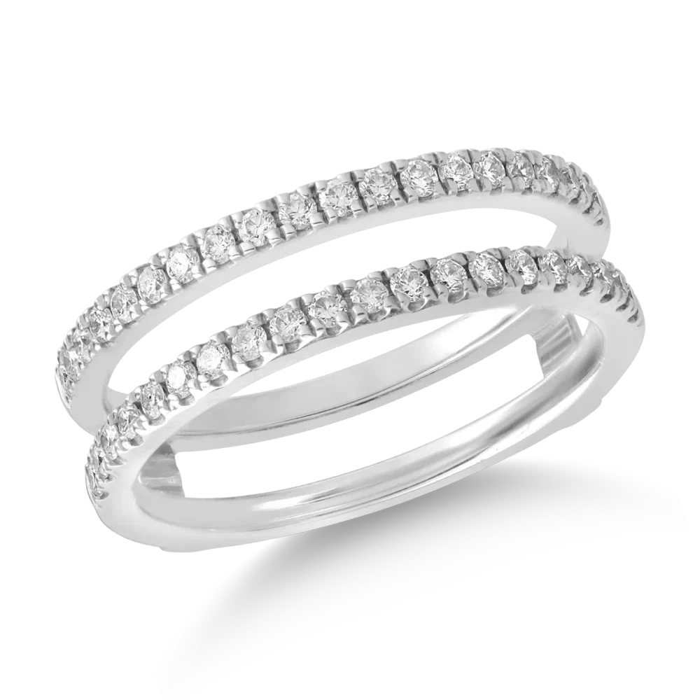 Inel din aur alb cu diamante negre de 0.36ct si diamante transparente de 0.33ct - imagine 4