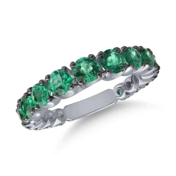 Inel din aur alb cu smaralde de 2.13ct