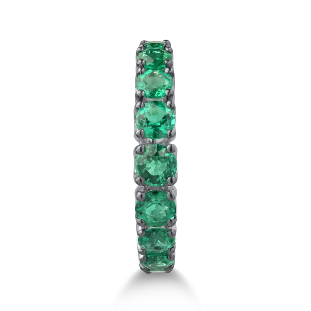 Inel din aur alb cu smaralde de 2.13ct - imagine 3