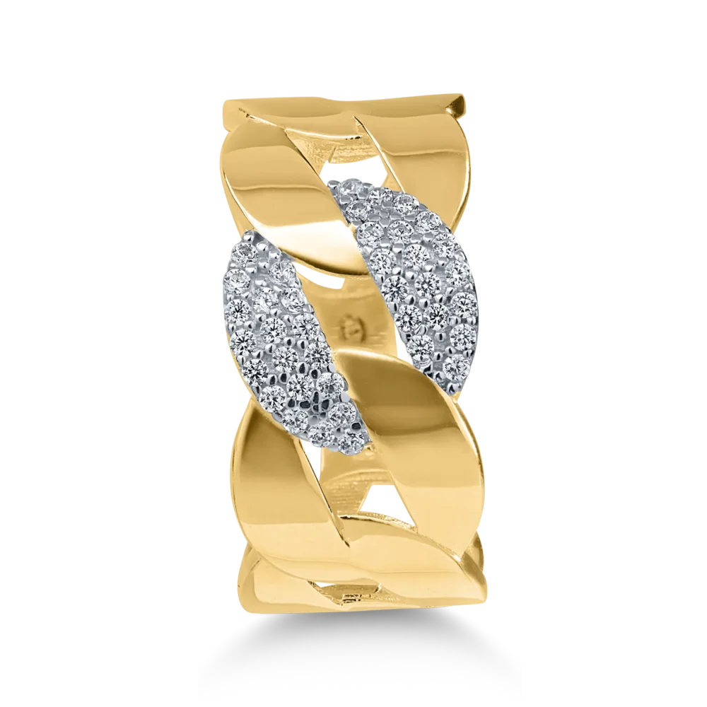 Inel din aur alb-galben - imagine 2