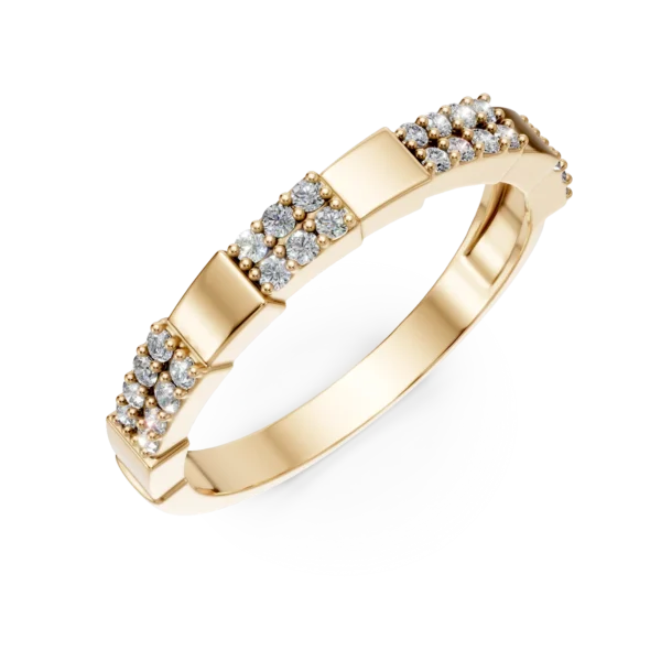 Inel din aur galben cu diamante de 0.16ct