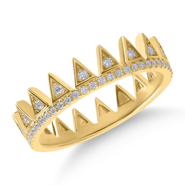 Inel din aur galben cu diamante de 0.17ct