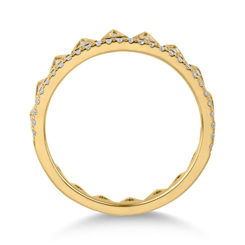 Inel din aur galben cu diamante de 0.19ct - imagine 2