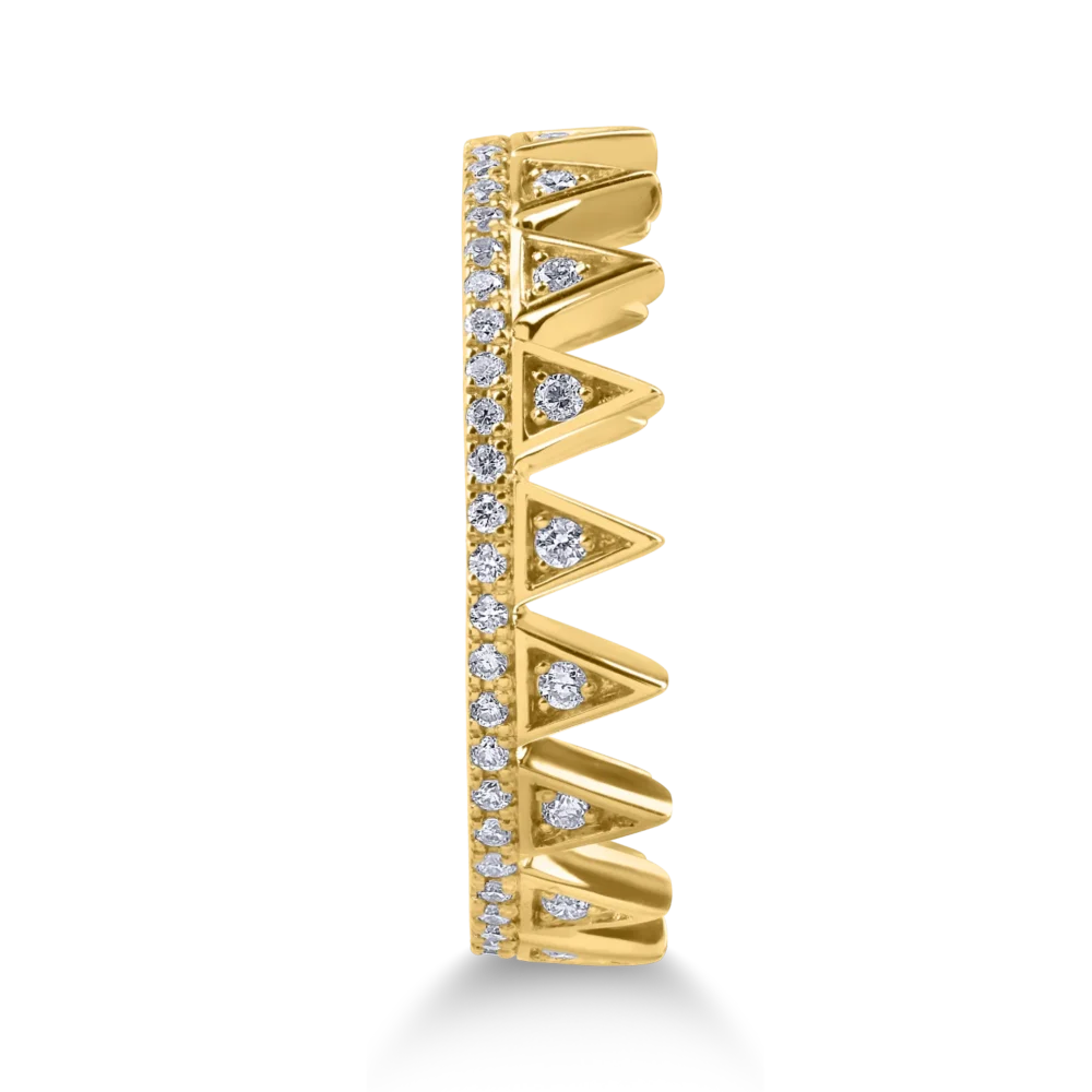 Inel din aur galben cu diamante de 0.19ct - imagine 3