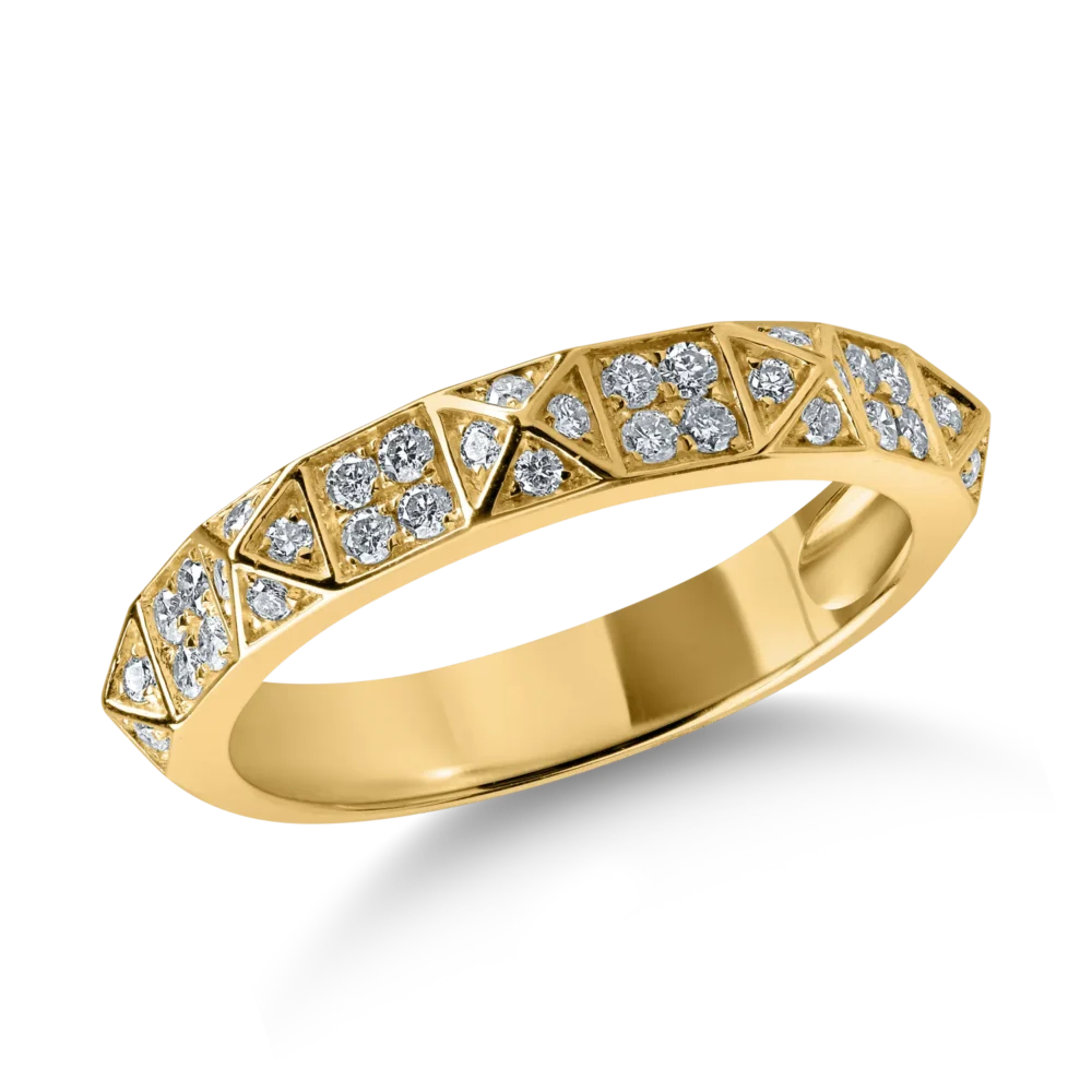 Inel din aur galben cu diamante de 0.33ct