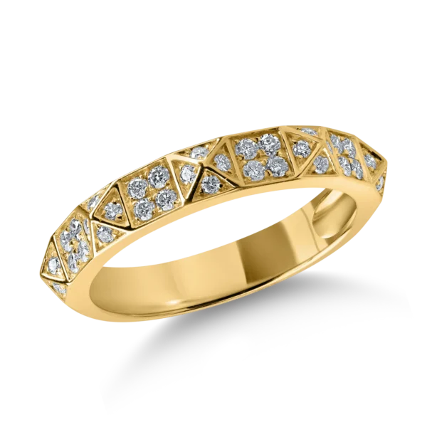 Inel din aur galben cu diamante de 0.33ct