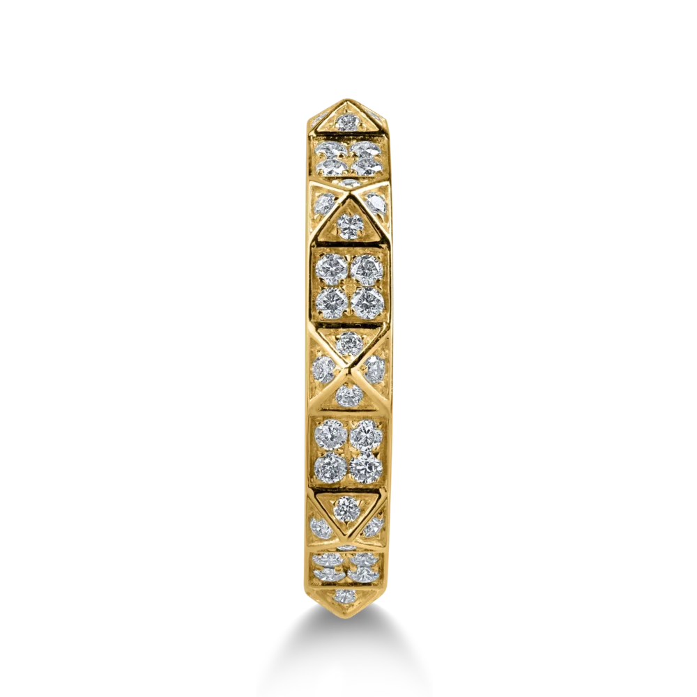 Inel din aur galben cu diamante de 0.33ct - imagine 2