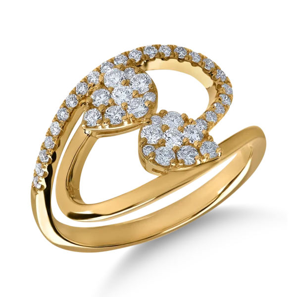 Inel din aur galben cu diamante de 0.487ct