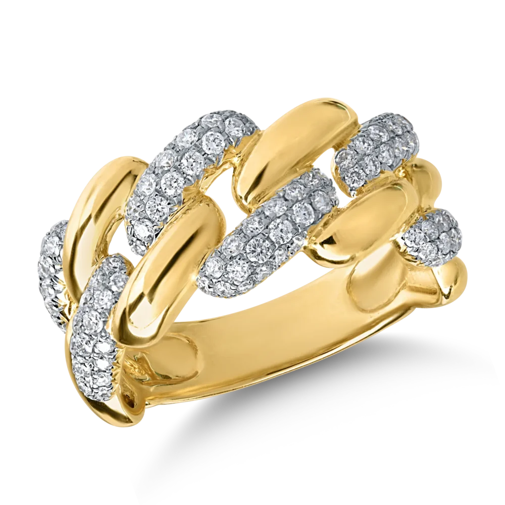 Inel din aur galben cu diamante de 0.65ct