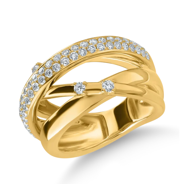 Inel din aur galben cu diamante de 0.7ct