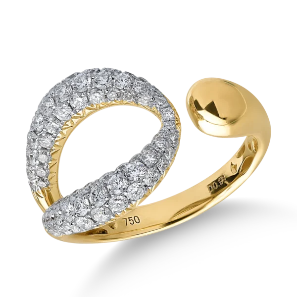 Inel din aur galben cu diamante de 0.91ct