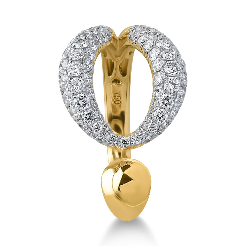 Inel din aur galben cu diamante de 0.91ct - imagine 3