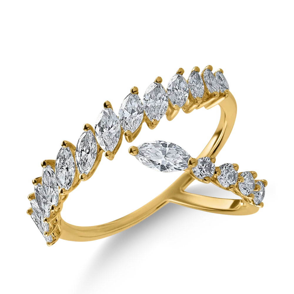 Inel din aur galben cu diamante de 1.22ct