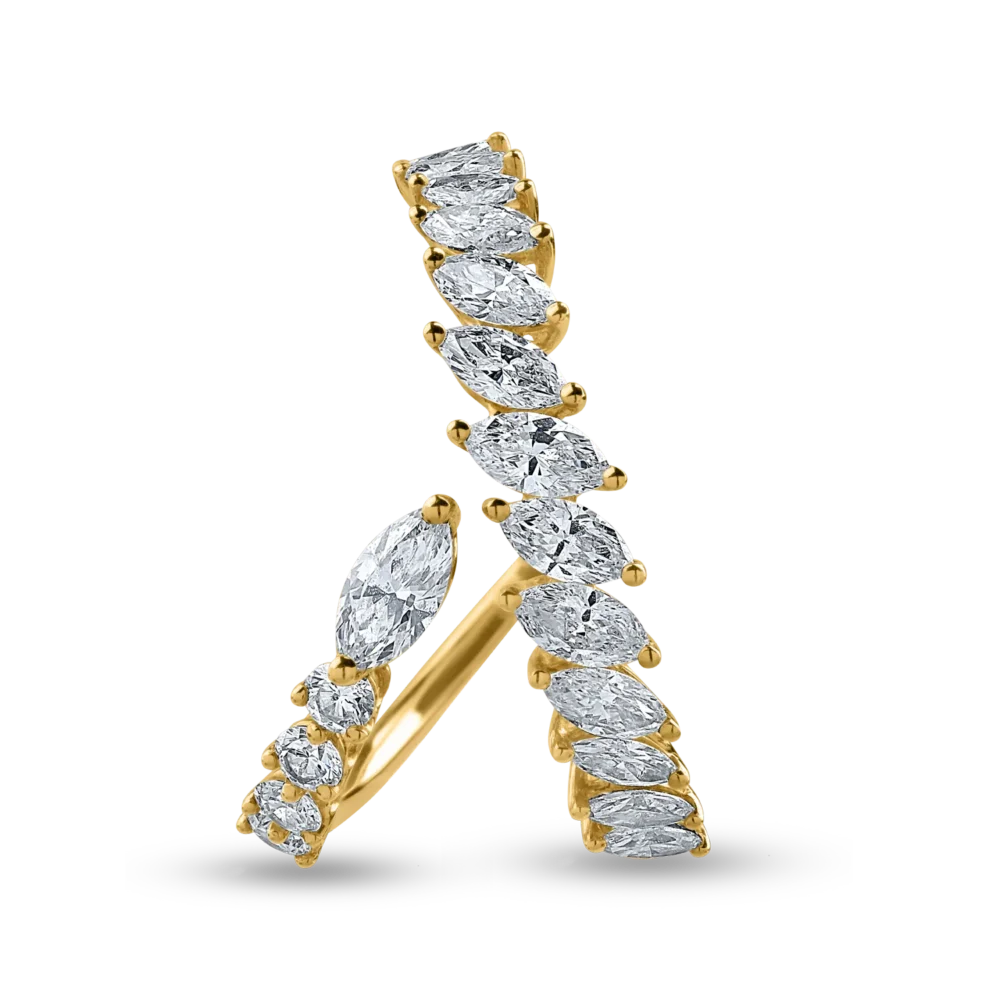 Inel din aur galben cu diamante de 1.22ct - imagine 2