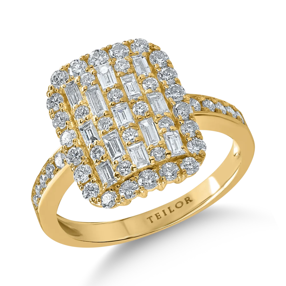 Inel din aur galben cu diamante de 1ct