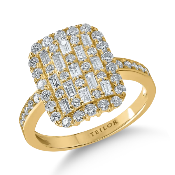 Inel din aur galben cu diamante de 1ct