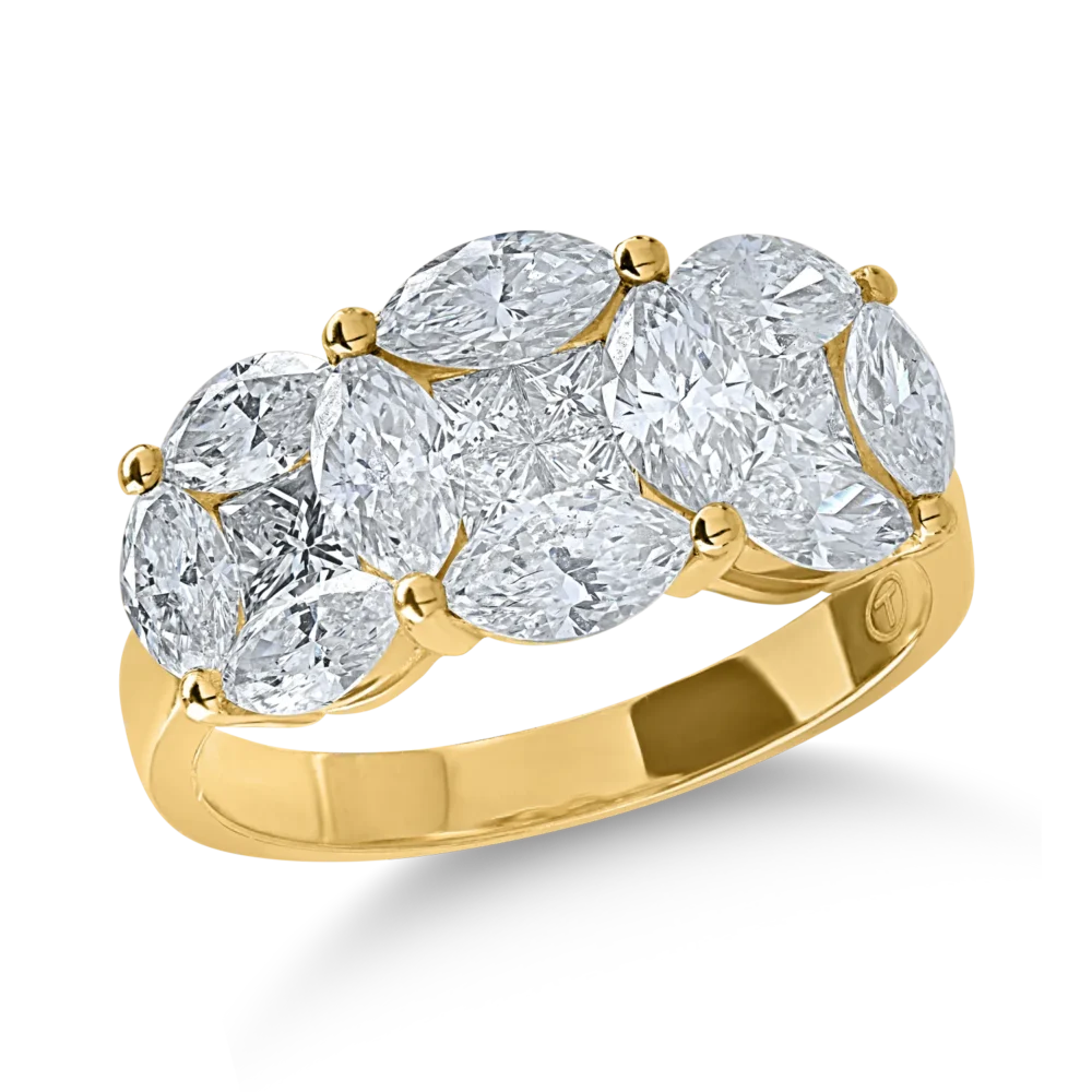 Inel din aur galben cu diamante de 2.26ct