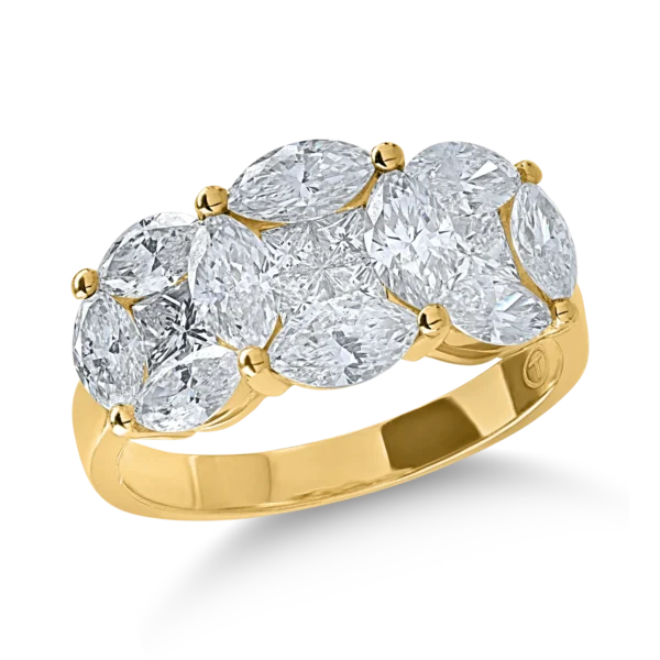 Inel din aur galben cu diamante de 2.26ct