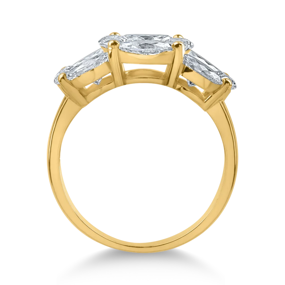 Inel din aur galben cu diamante de 2.26ct - imagine 2