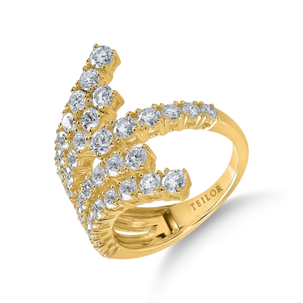 Inel din aur galben cu diamante de 2ct