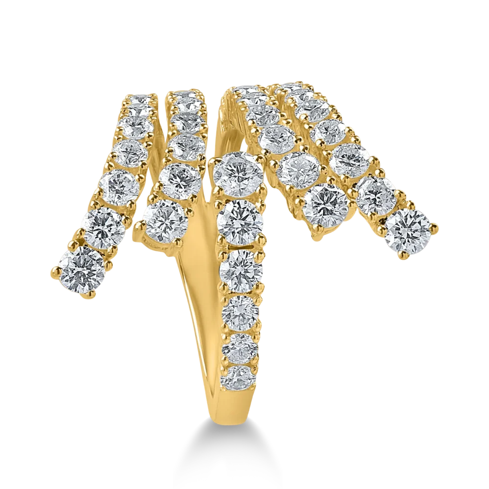 Inel din aur galben cu diamante de 2ct - imagine 2