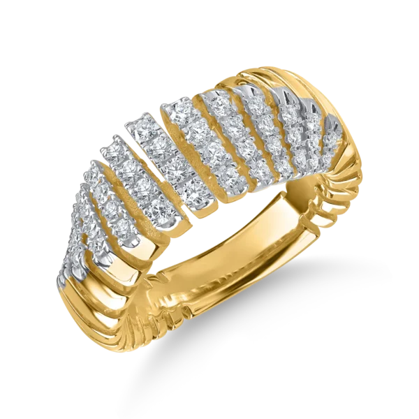 Inel din aur galben cu diamante microsetting de 0.6ct