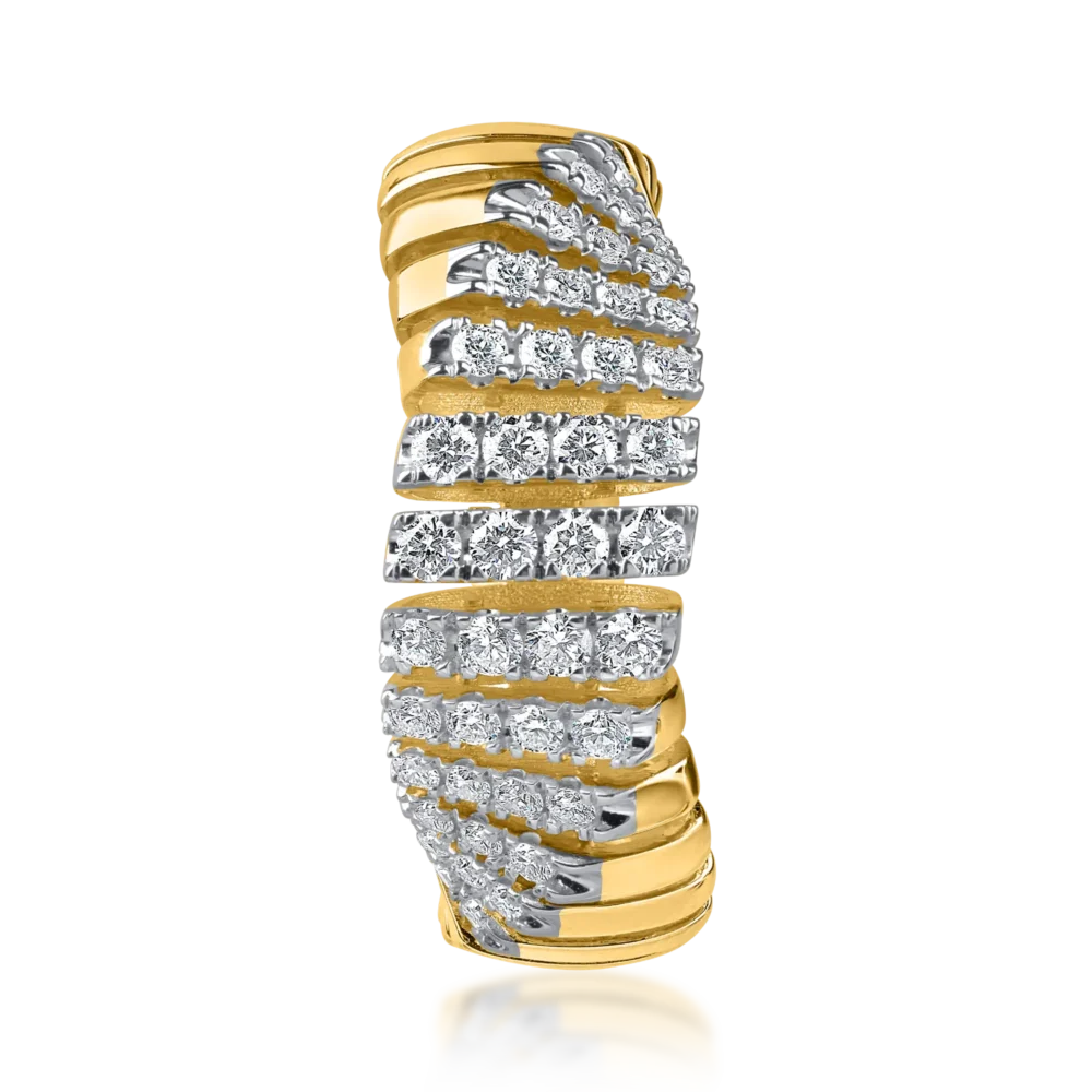 Inel din aur galben cu diamante microsetting de 0.6ct - imagine 3